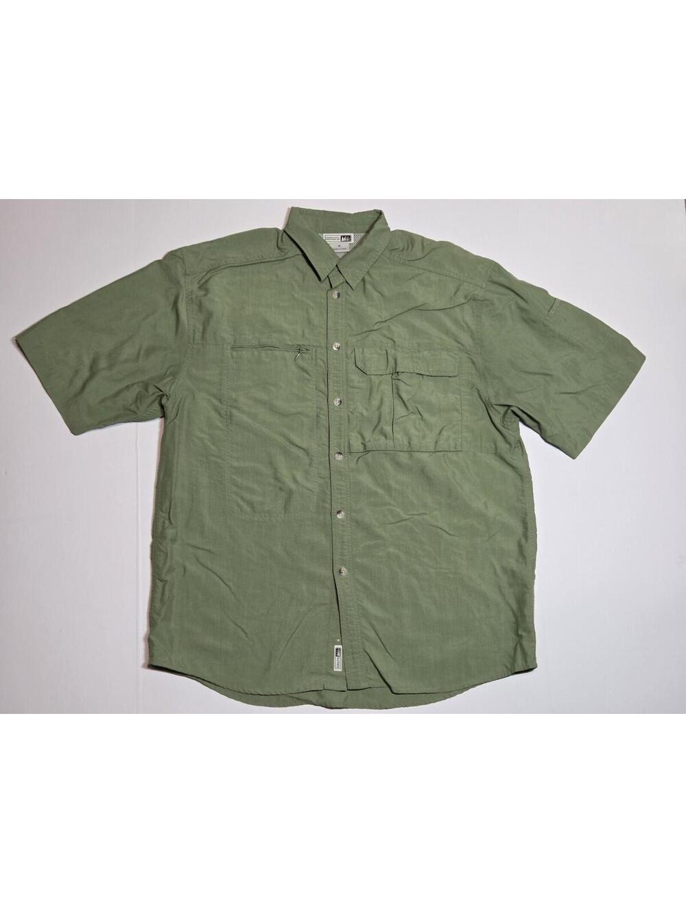 REI Men's Hiking Shirt Short Sleeve Green Size M